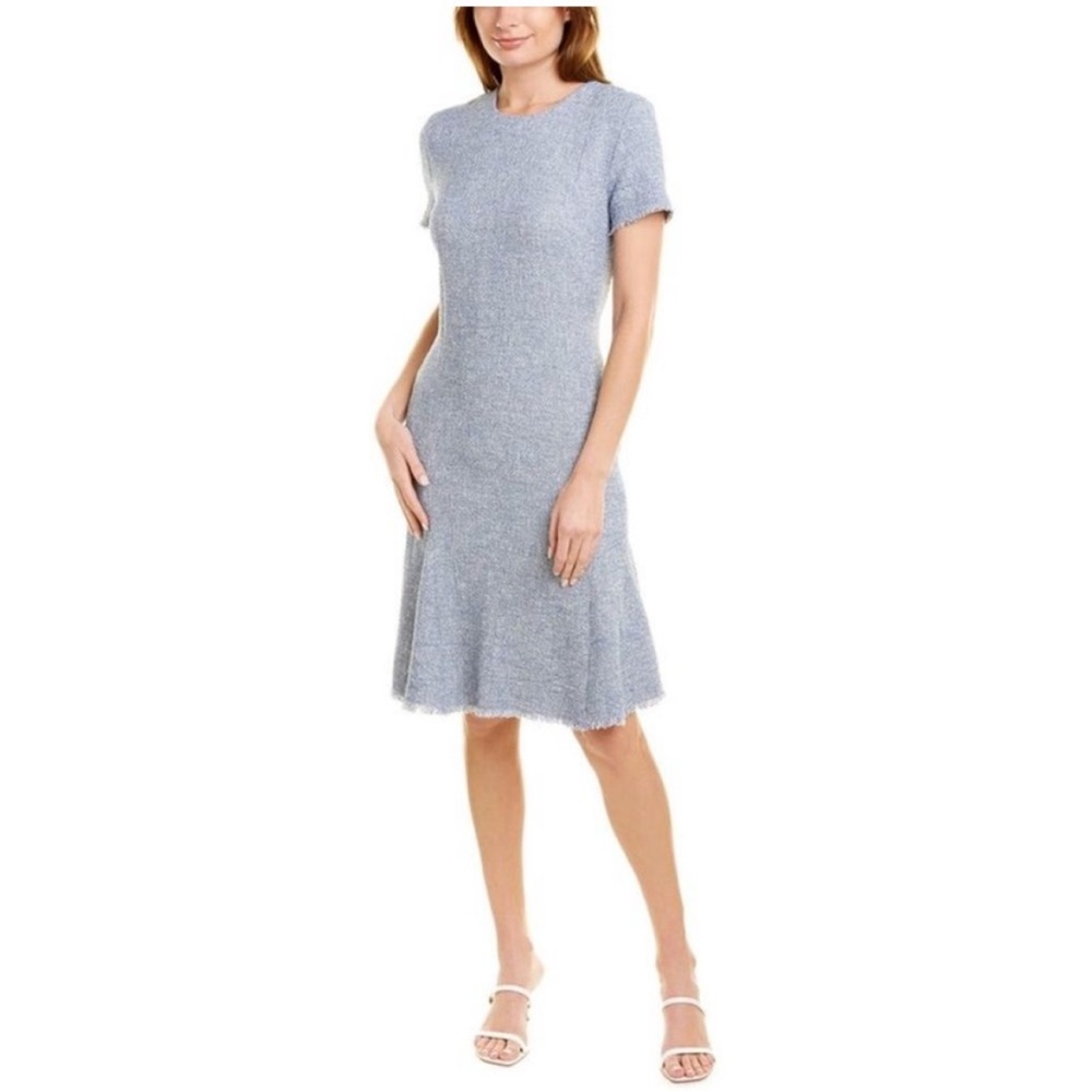 J. McLaughlin NWOT Bree A Line Blue Tweed Dress
